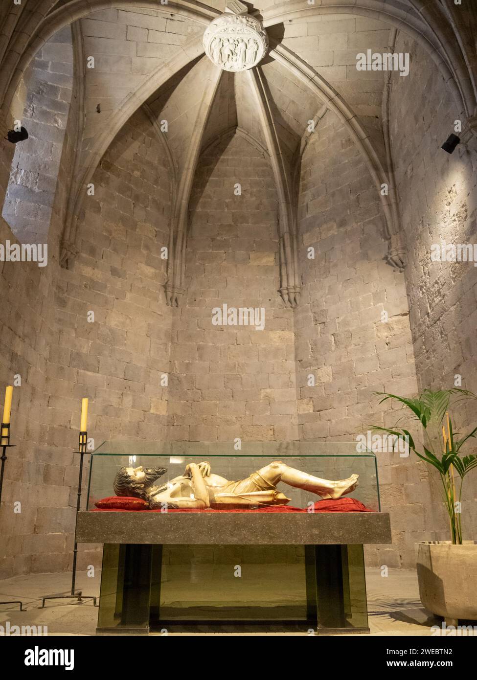 Recumbent Christ, membre Felix Basilica, Gérone Banque D'Images