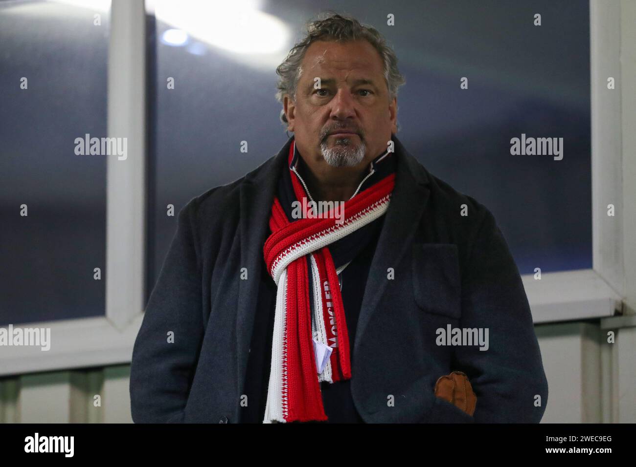 Dean Holdsworth le directeur technique de Kidderminster Harriers lors du match de la Ligue nationale Vanarama entre Hartlepool United et Kidderminster Harriers à Victoria Park, Hartlepool le mardi 23 janvier 2024. (Photo : Mark Fletcher | MI News) crédit : MI News & Sport / Alamy Live News Banque D'Images