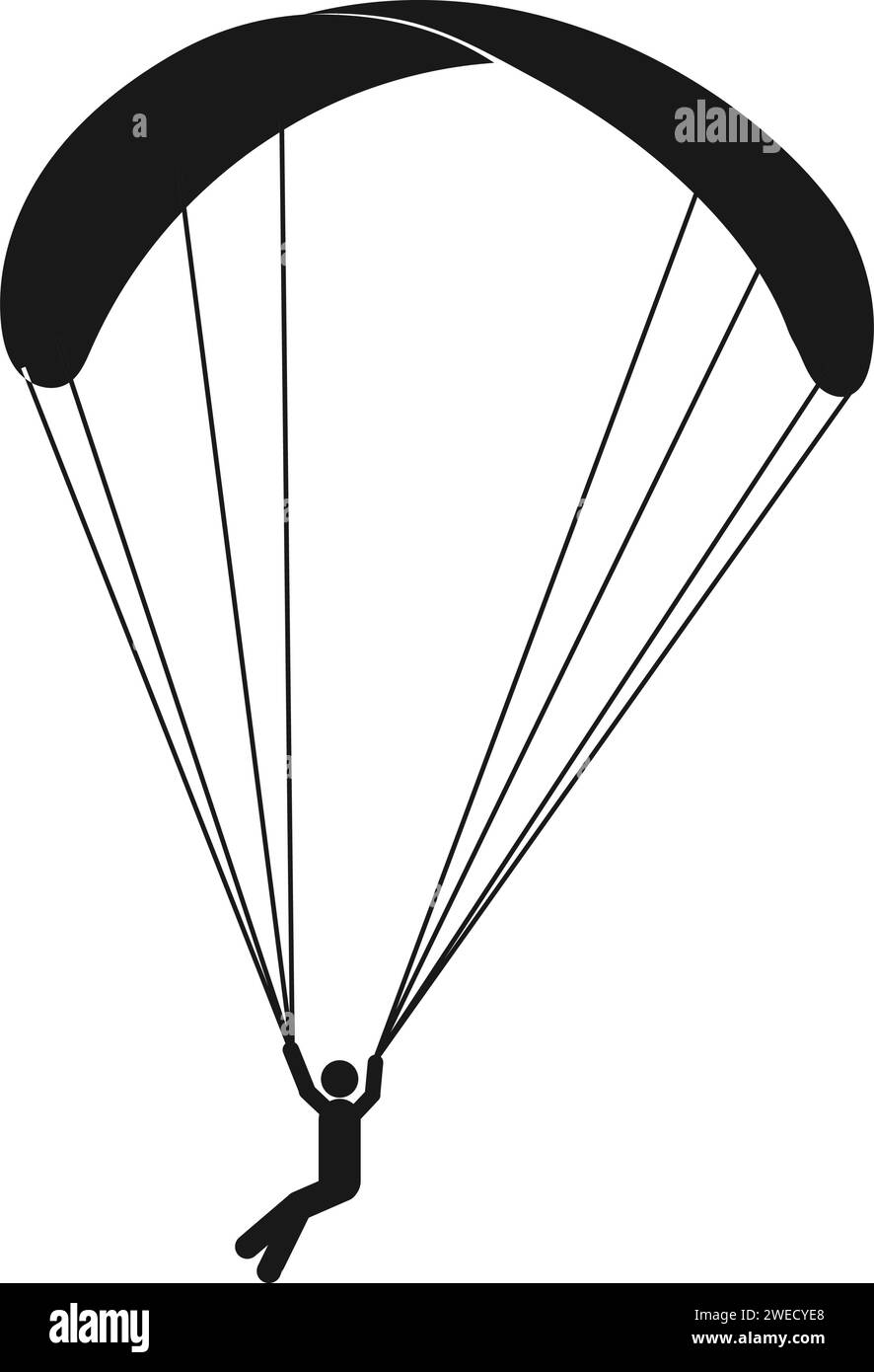 conception d'illustration vectorielle d'icône de parapente Illustration de Vecteur