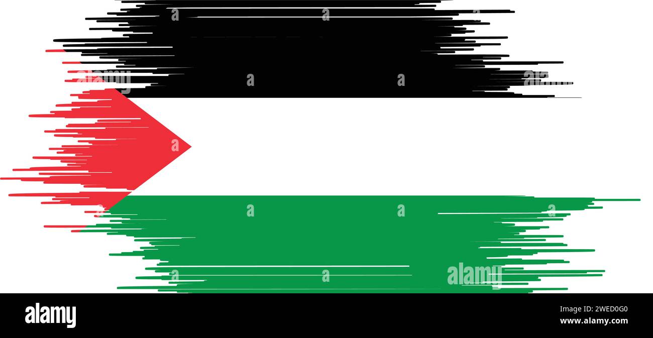 Drapeau de Palestine illustration de conception d'icône de vecteur modèle Illustration de Vecteur