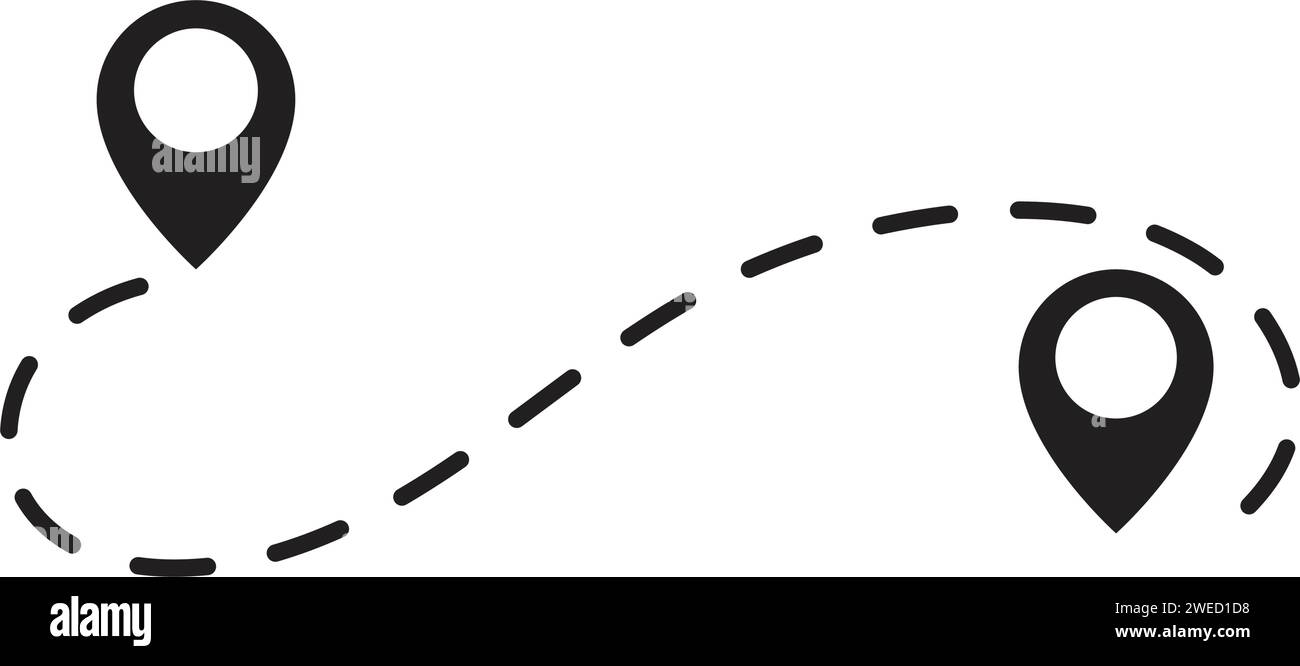 Modèle de conception d'icône de vecteur de point d'emplacement Illustration de Vecteur