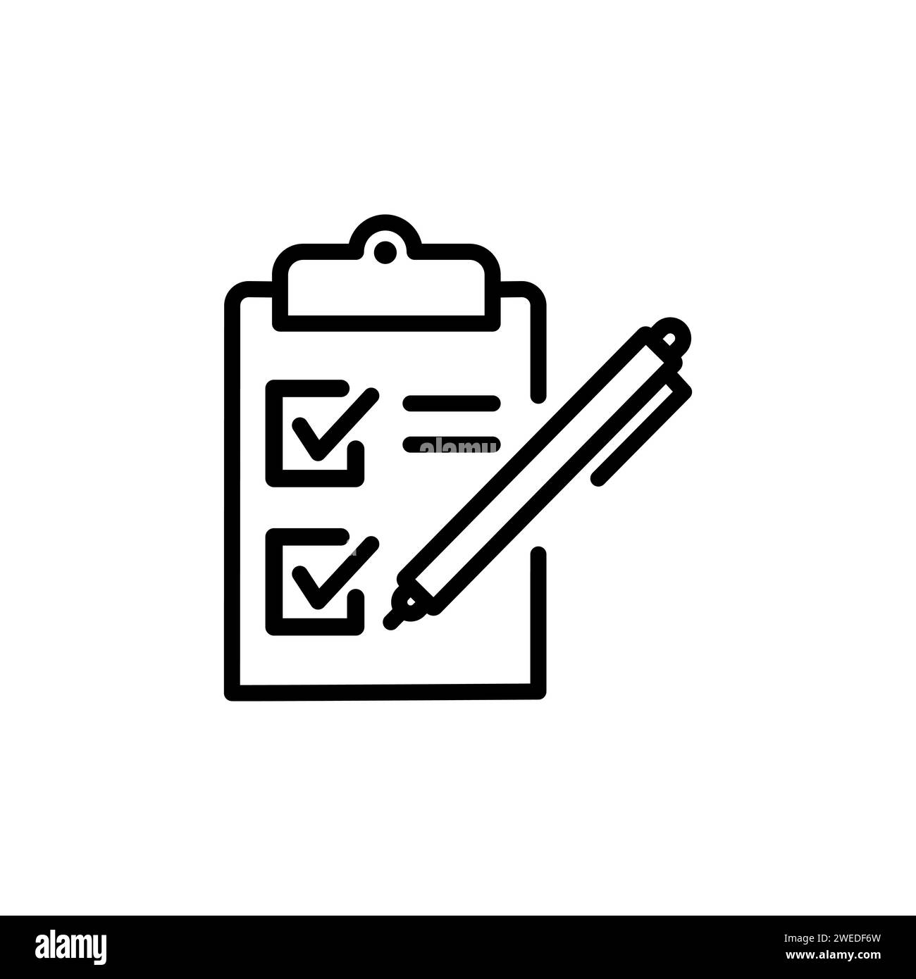 Conception de vecteur d'icône linéaire de presse-papiers avec trait modifiable Illustration de Vecteur
