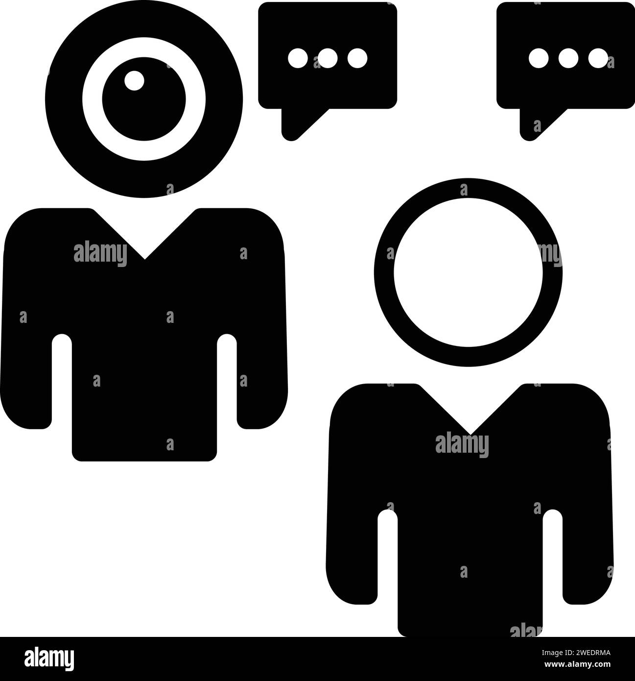 Icône pour vidéo,chat Illustration de Vecteur