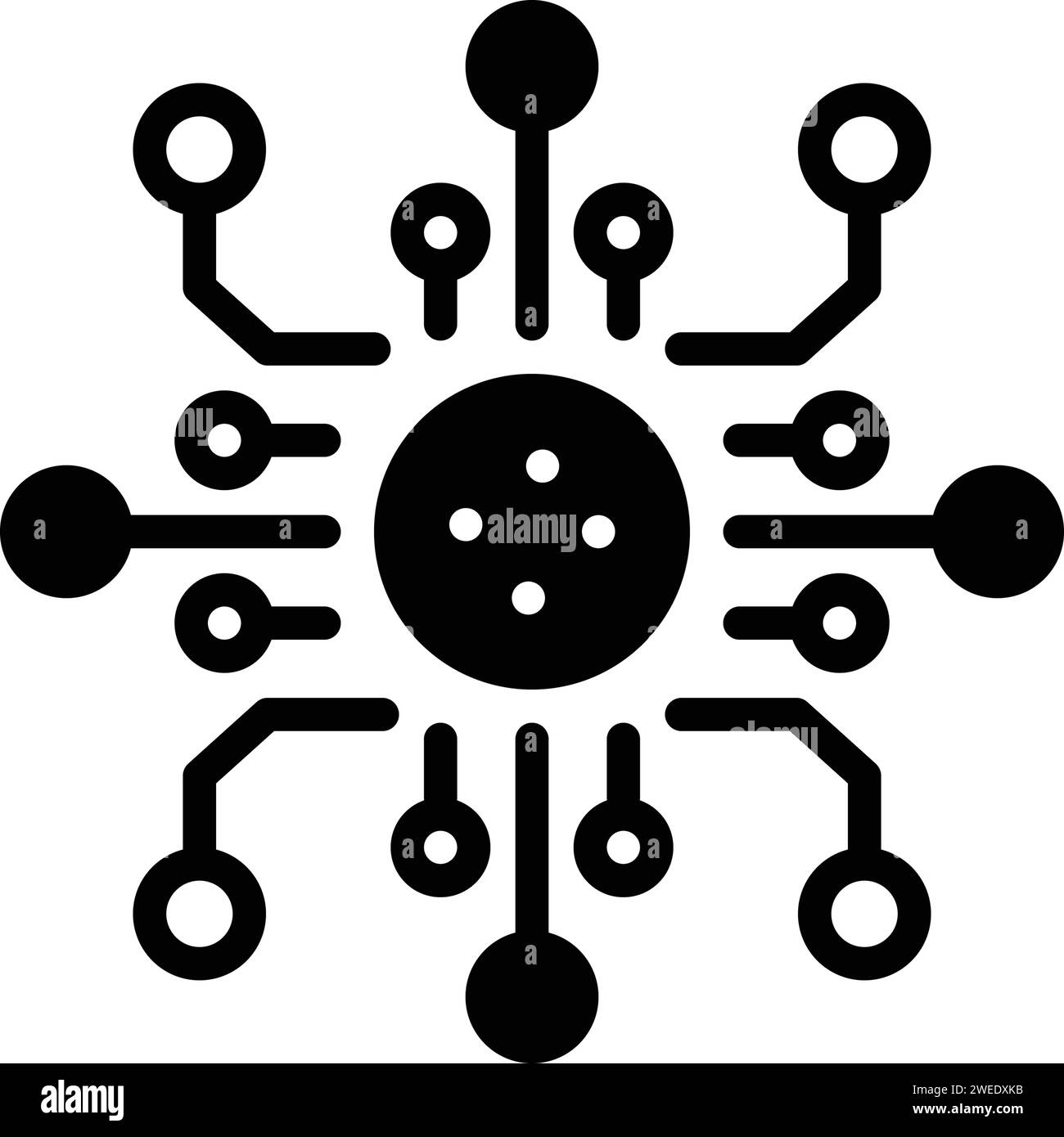 Icône de numérisation,technologie Illustration de Vecteur