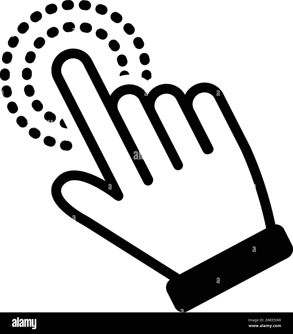 Icône pour main, curseur Illustration de Vecteur