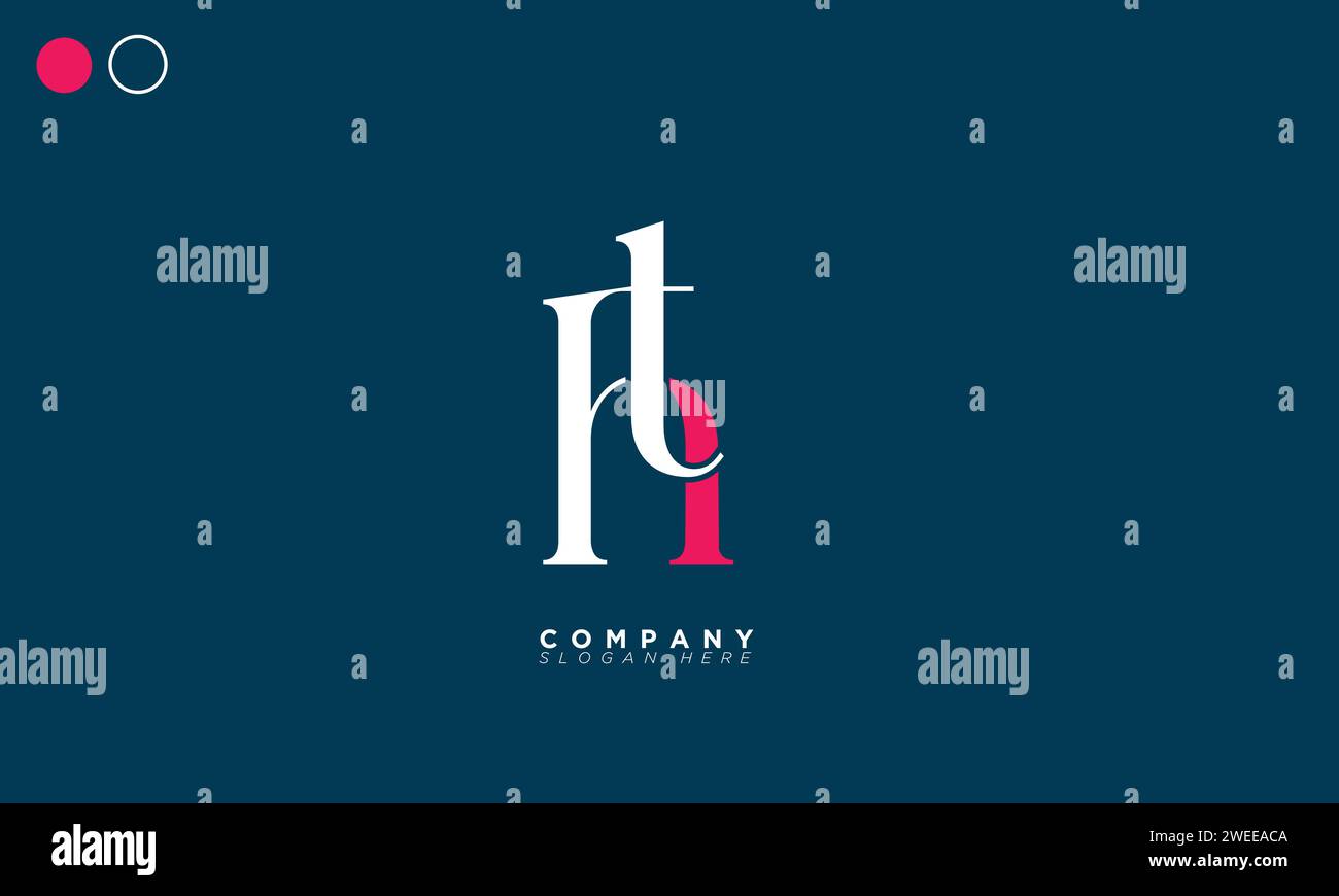 HT lettres alphabétiques initiales logo monogramme Illustration de Vecteur