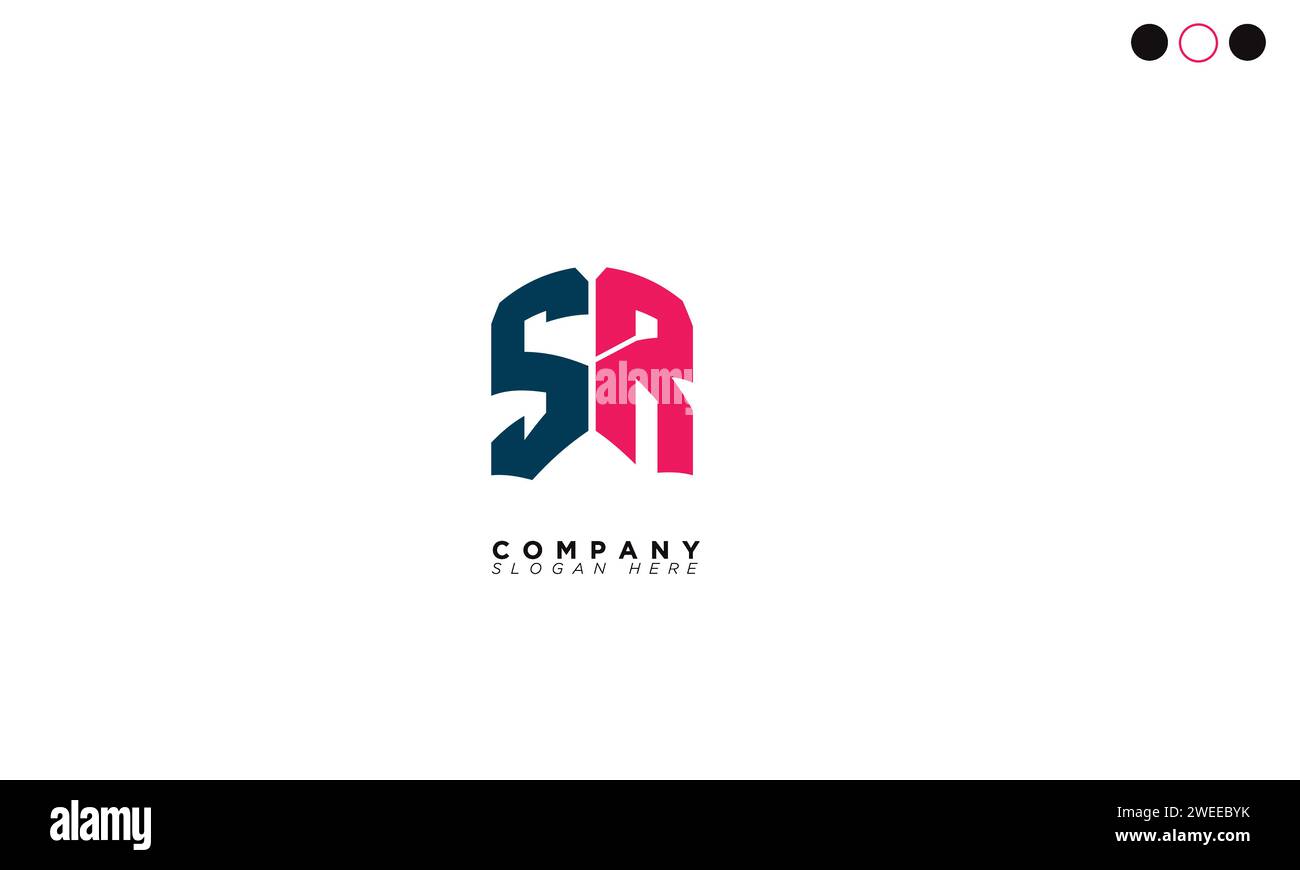 Lettres alphabétiques SR initiales logo monogramme Illustration de Vecteur
