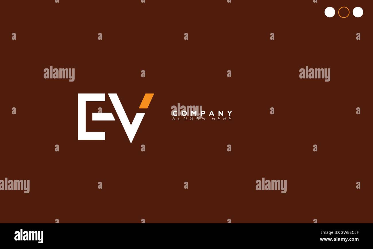 Lettres de l'alphabet EV initiales logo monogramme Illustration de Vecteur