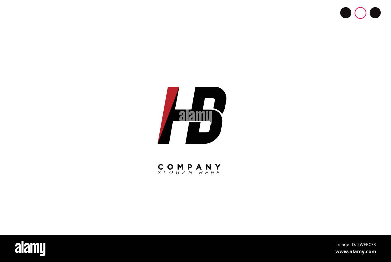 HB lettres alphabétiques initiales logo monogramme Illustration de Vecteur