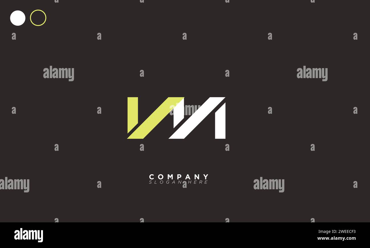 Lettres de l'alphabet VN initiales Monogram logo Illustration de Vecteur
