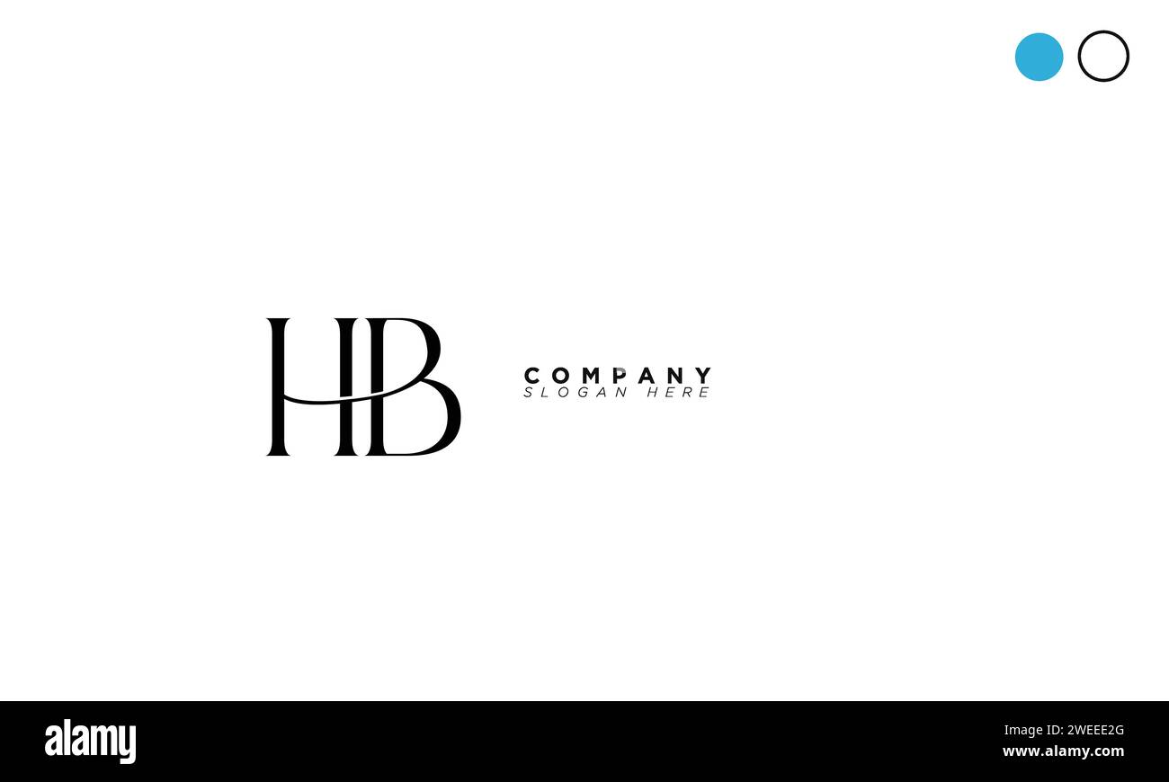 HB lettres alphabétiques initiales logo monogramme Illustration de Vecteur