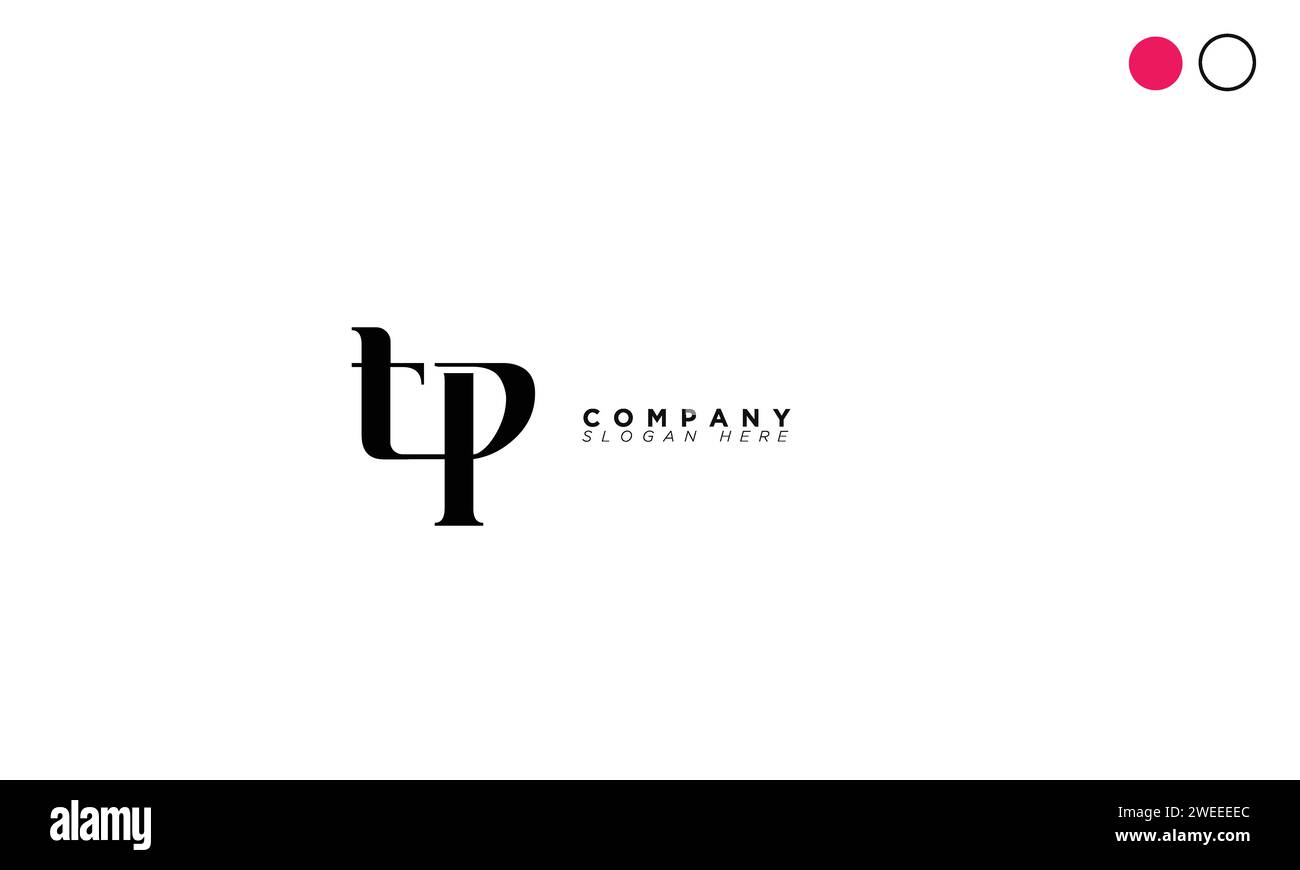 TP lettres alphabétiques initiales logo monogramme Illustration de Vecteur