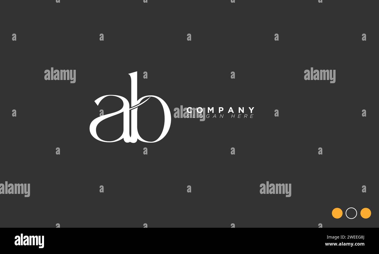 AB lettres alphabétiques initiales logo monogramme Illustration de Vecteur