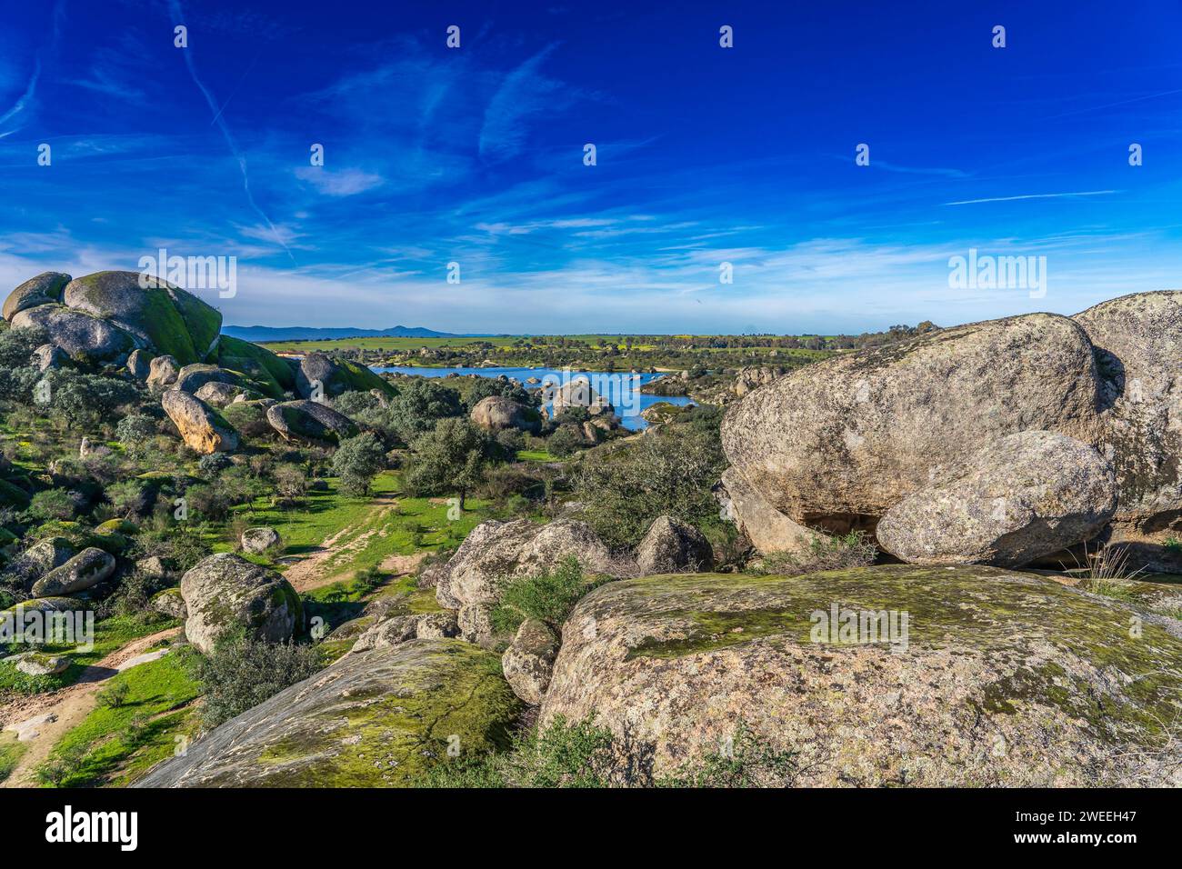 Monumeto Natural de Los Barruecos (Espagne) Banque D'Images