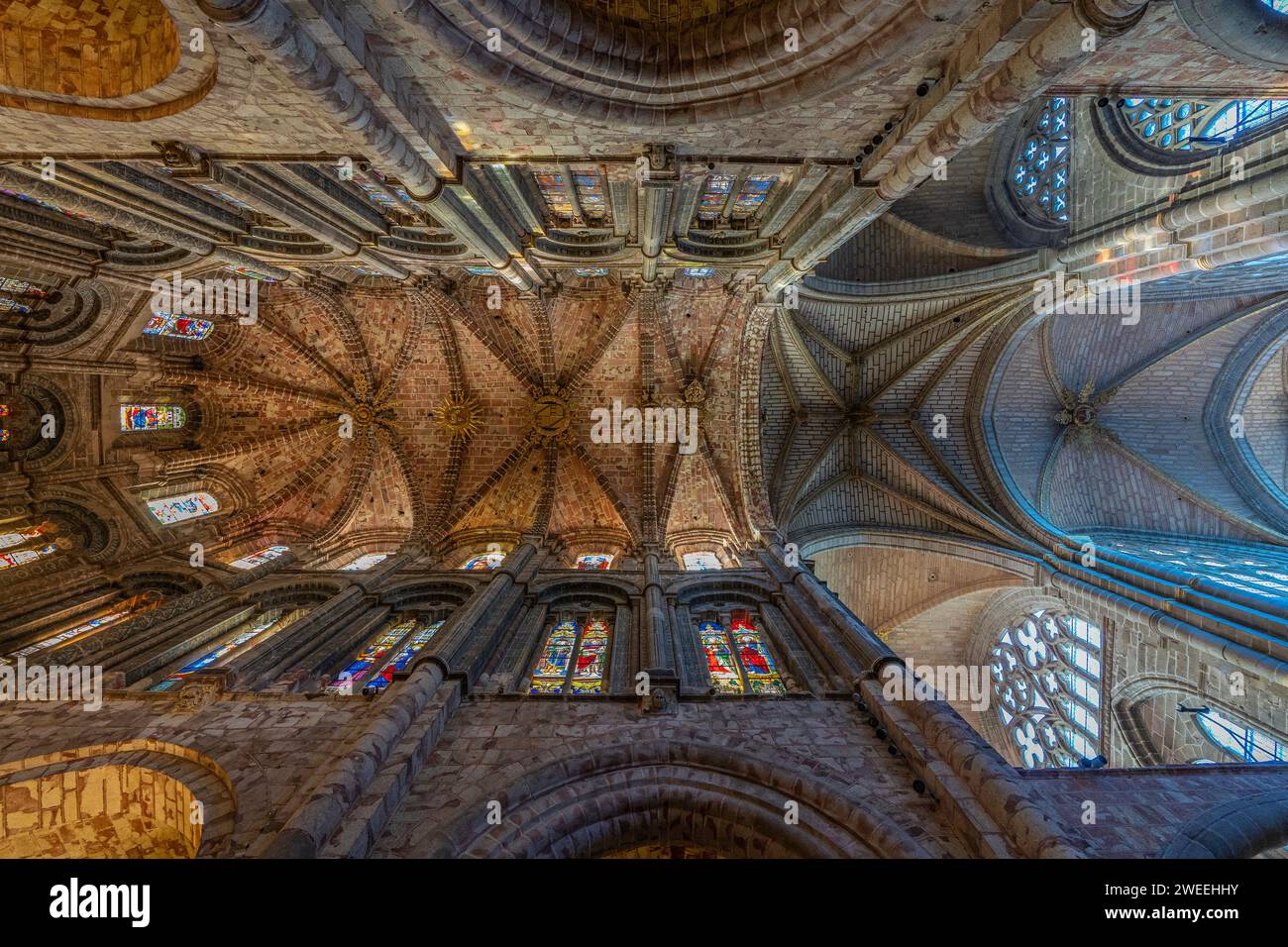Intérieur de la cathédrale Sainte-Marie , Tolède, Espagne Banque D'Images