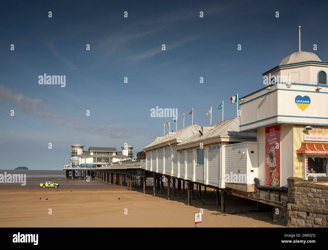 Royaume-Uni, Angleterre, Somerset, Weston-super-Mare, Grand Pier Banque D'Images