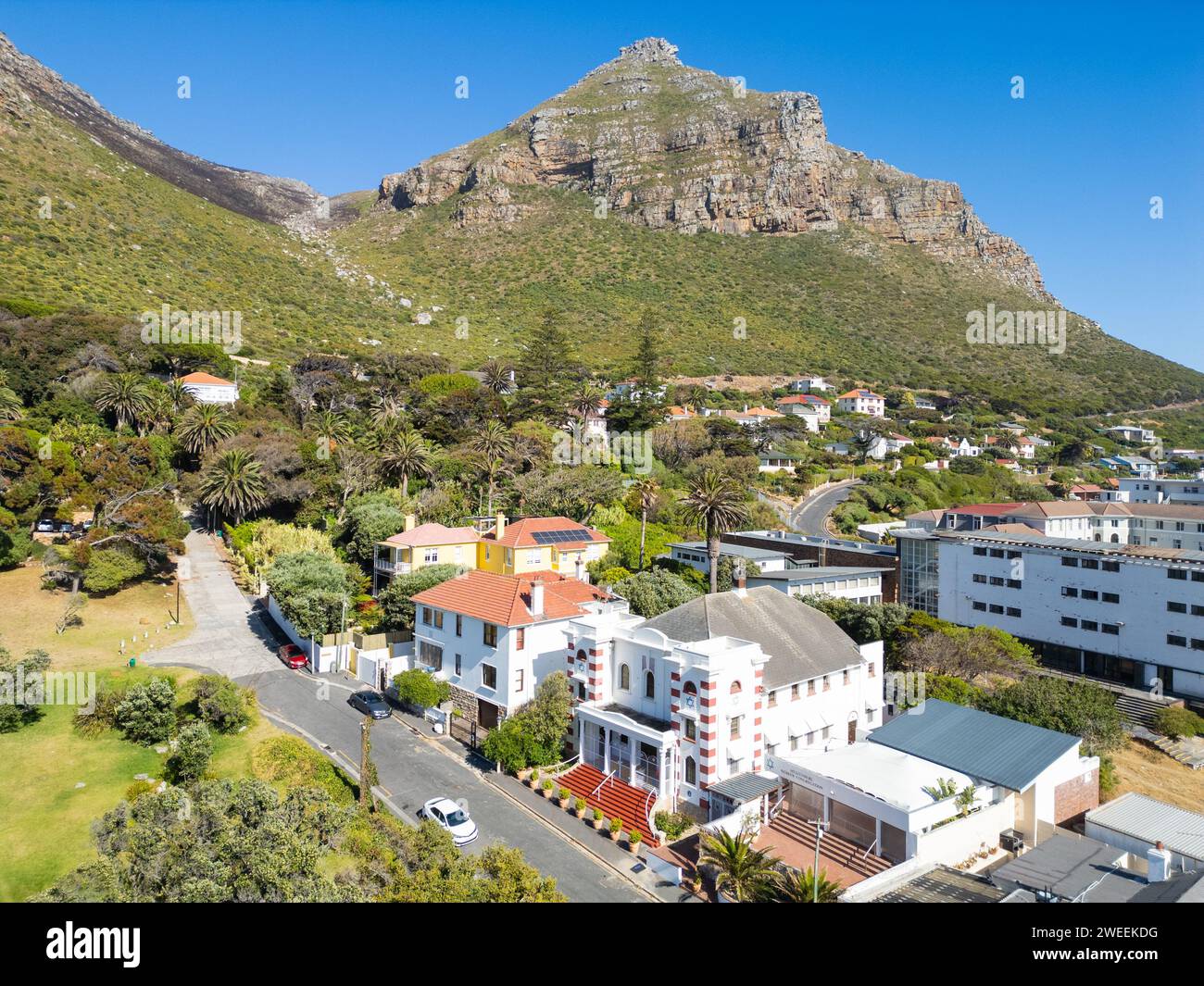 Congrégation hébraïque de Muizenberg, synagogue orthodoxe moderne, Muizenberg, le Cap, Afrique du Sud Banque D'Images