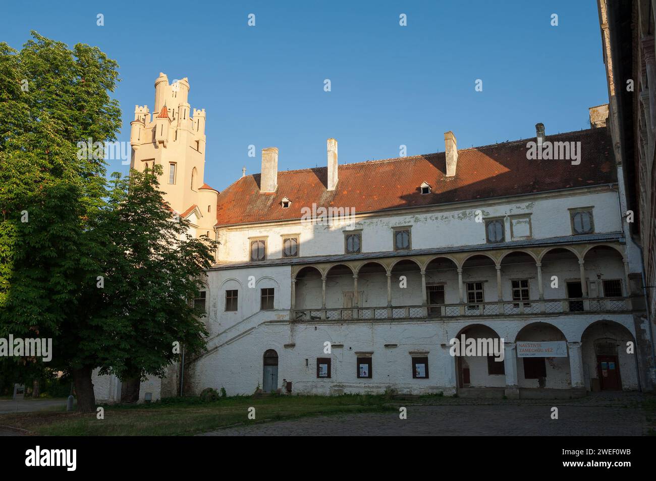 Château de Břeclav, région de Moravie du Sud de la République tchèque Banque D'Images