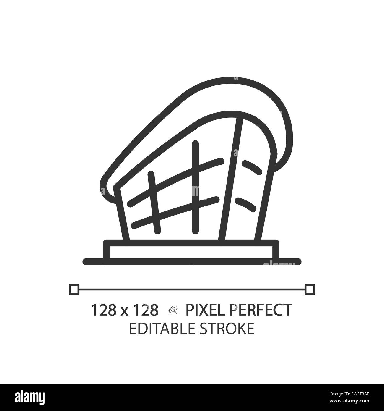 Icône linéaire de l'opéra de Dubaï Illustration de Vecteur