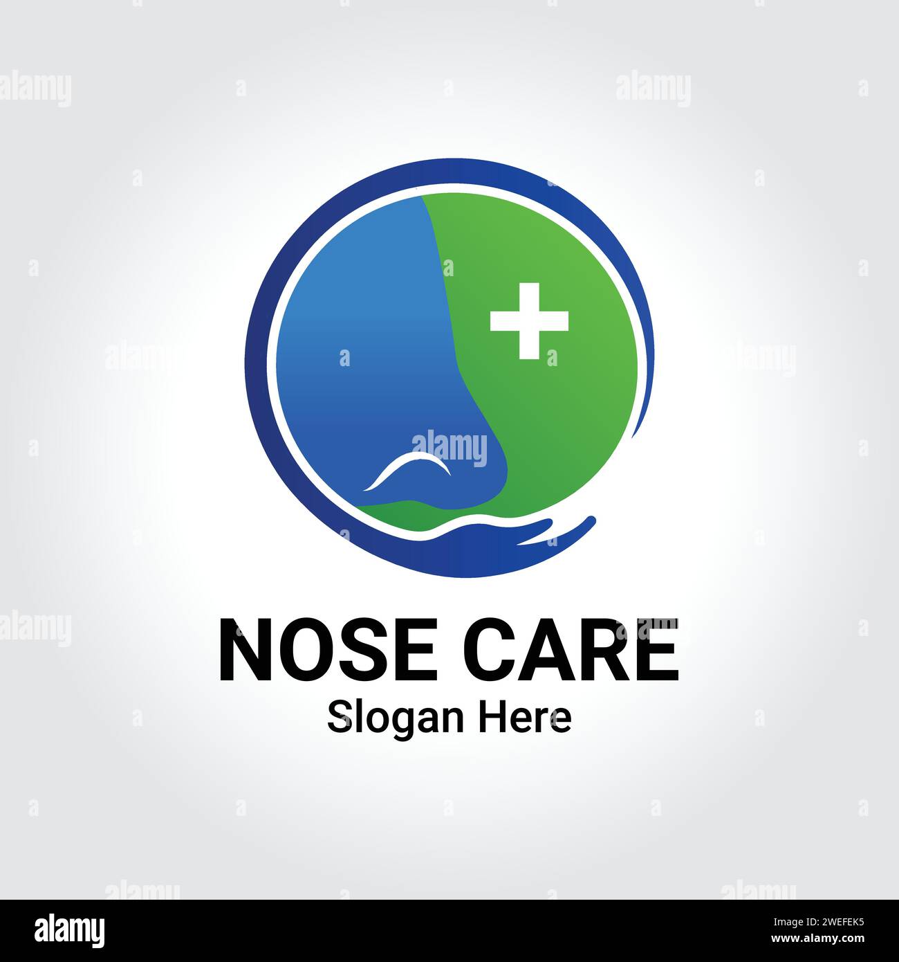 Nose Care logo Designs pour le service de clinique de protection médicale et consulter. Vecteur de logo de santé de nez, modèle de conception d'illustration d'icône de nez. Illustration de Vecteur