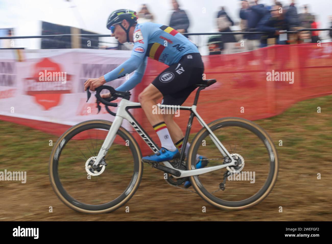Benidorm, Espagne, le 21 janvier 2024 le cycliste Aaron Dockx (6 ans