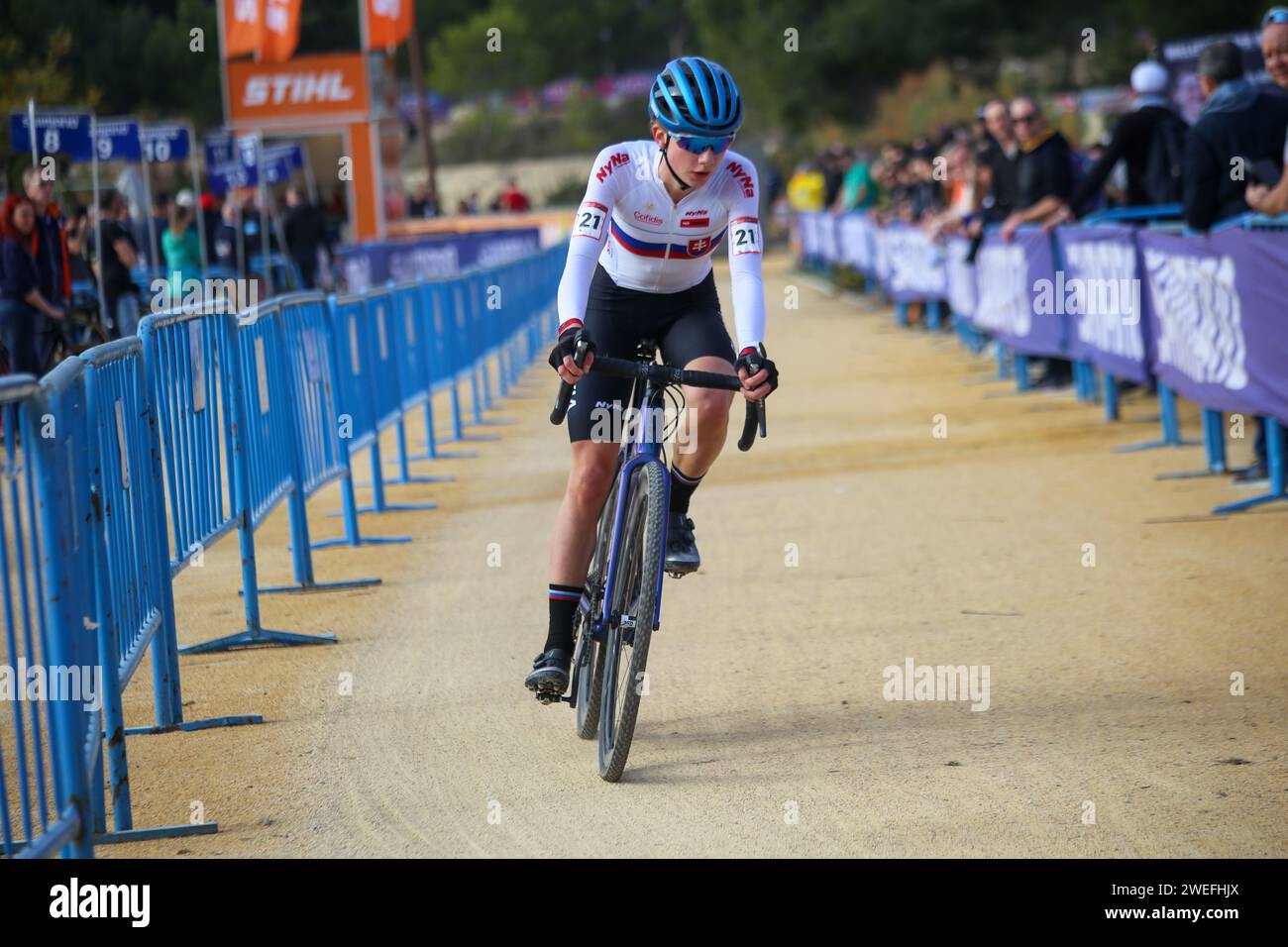 Benidorm, Espagne, le 21 janvier 2024 la cycliste Viktoria Chladonova