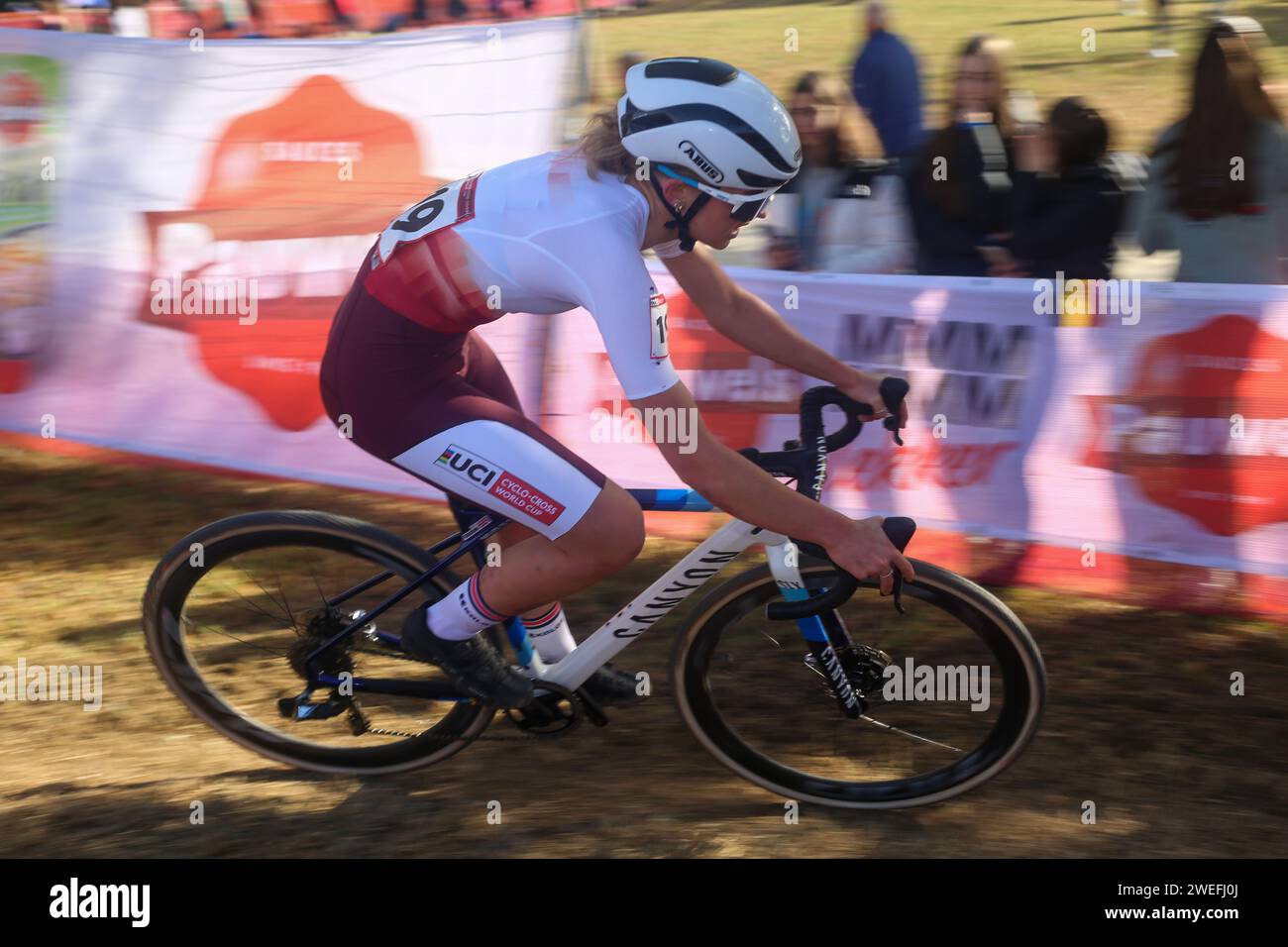 Benidorm, Espagne, 21 janvier 2024 cycliste Cat Ferguson (19 ans