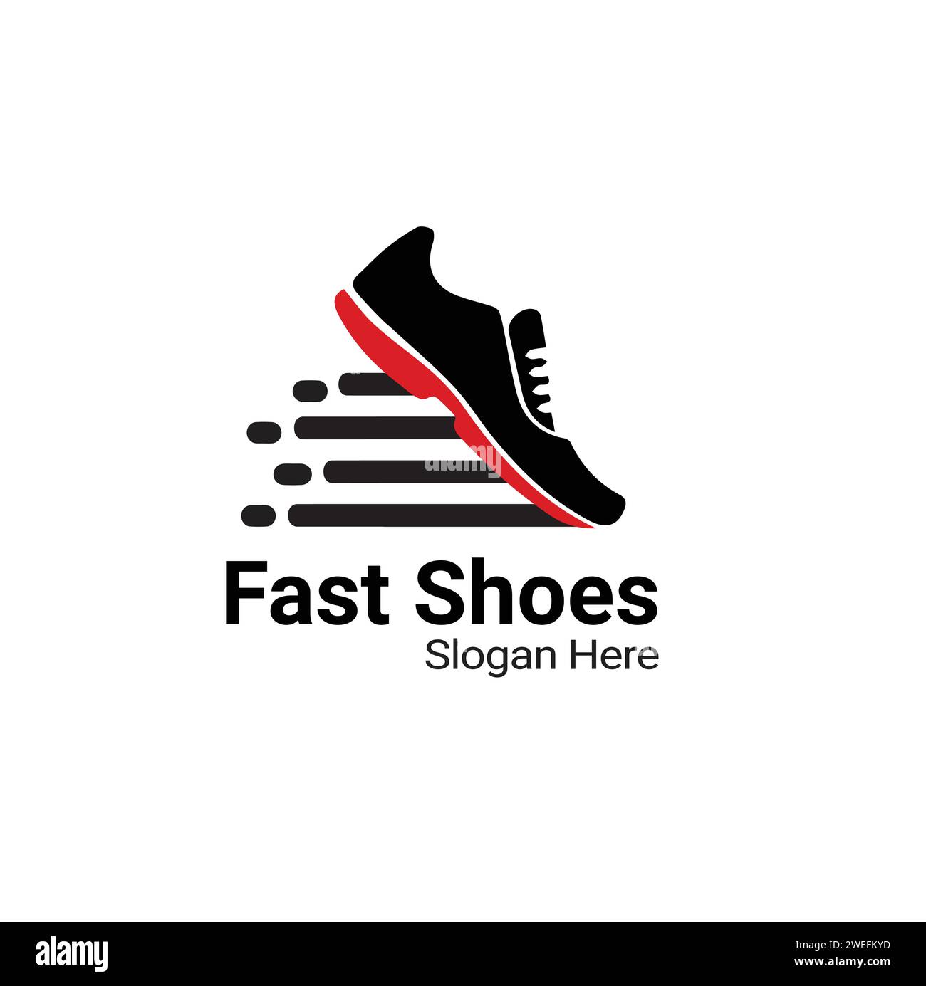 Conception du logo des chaussures de course rapide modernes Illustration de Vecteur