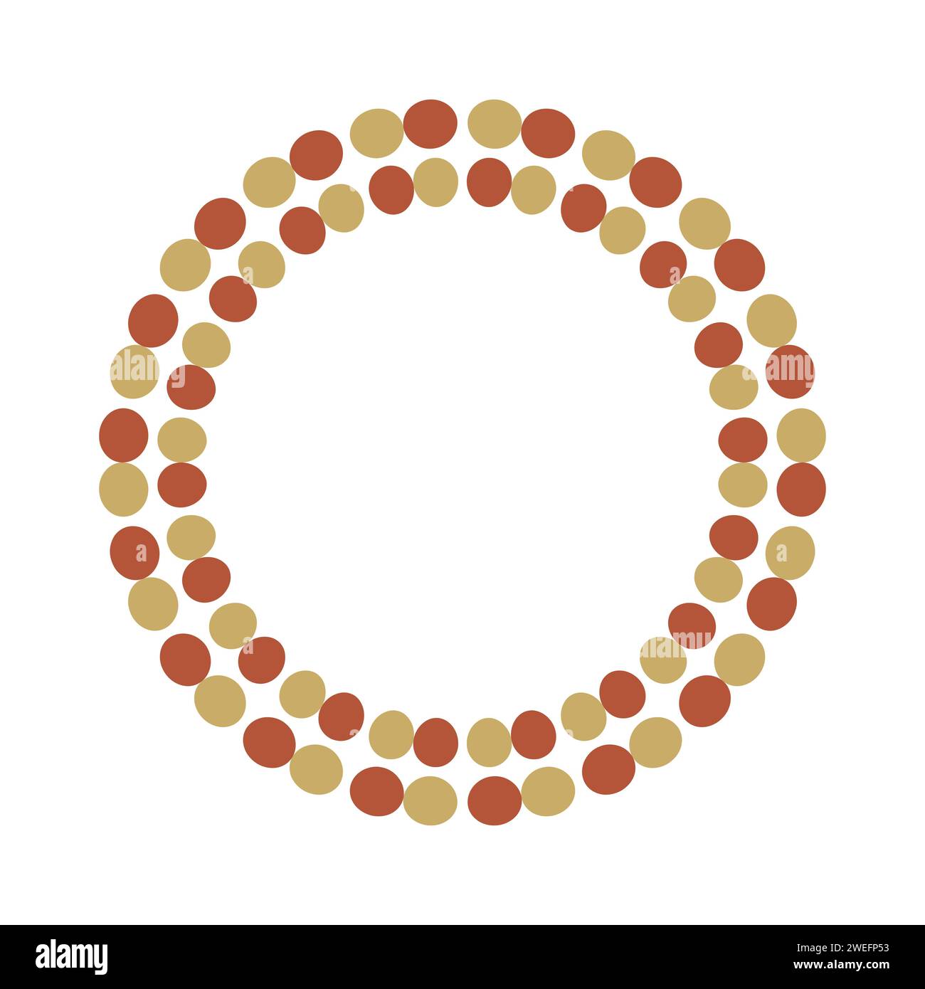 Cadre de cercle de perles spirituelles Illustration vectorielle Illustration de Vecteur