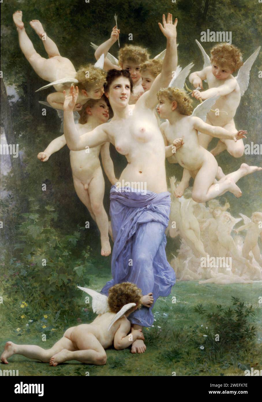 Le Guêpier. William-Adolphe Bouguereau. 1892. Banque D'Images