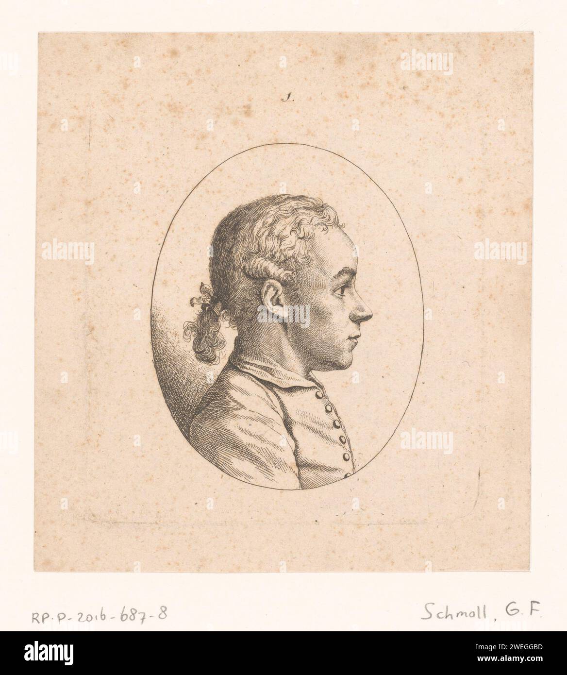 Portrait van Peter in Baumgarten, Georg Friedrich Schmoll, 1700 - 1785 gravure sur papier de personnages historiques Banque D'Images