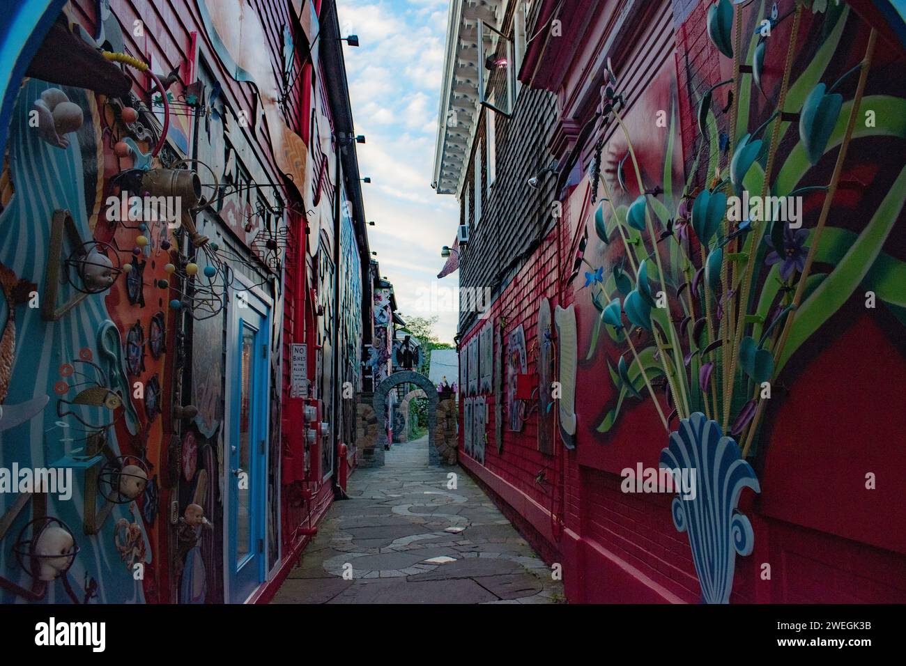 Rues de Provincetown- Cape Cod, Nouvelle-Angleterre Banque D'Images