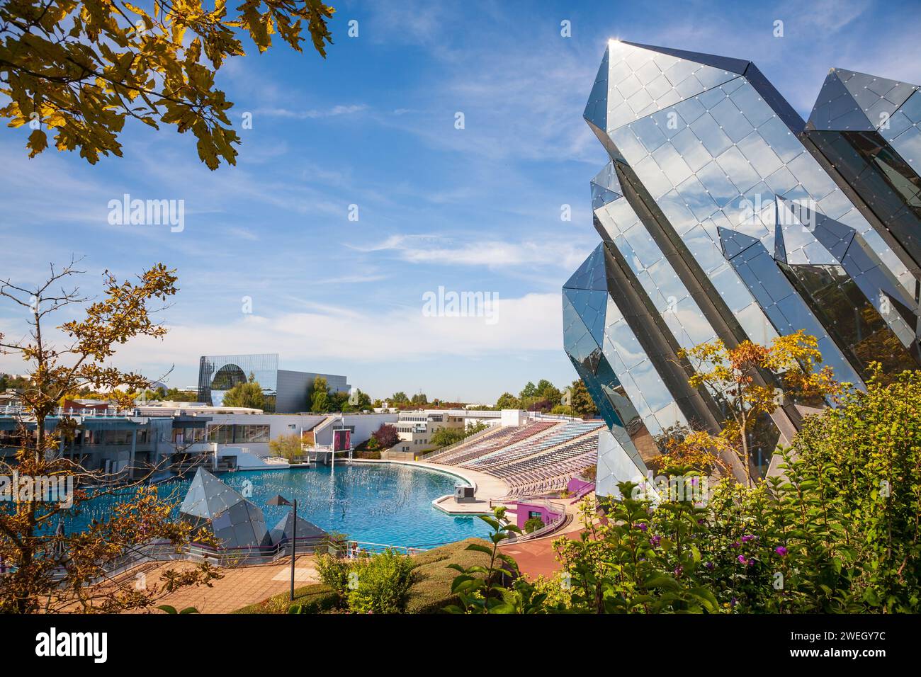 Poitiers, France - septembre 21 2010 : le bâtiment Quartz du Futuroscope Banque D'Images