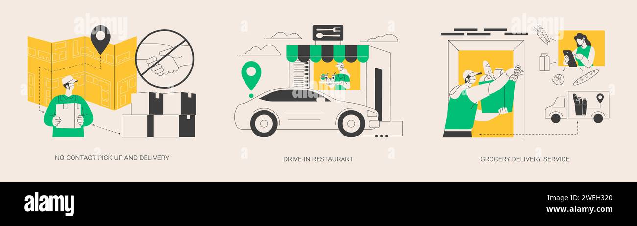 Une façon sûre d'obtenir des illustrations vectorielles abstraites de concepts alimentaires et essentiels. Illustration de Vecteur