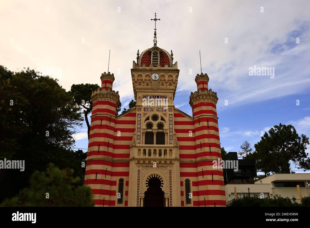 La chapelle Sainte-Marie-du-Cap est un bâtiment situé dans la ville de Lège-Cap-Ferret, en France Banque D'Images