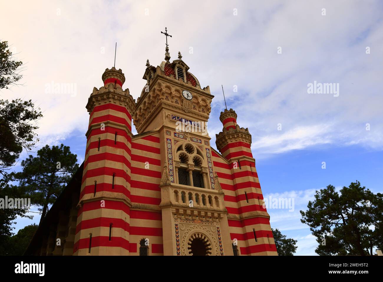 La chapelle Sainte-Marie-du-Cap est un bâtiment situé dans la ville de Lège-Cap-Ferret, en France Banque D'Images