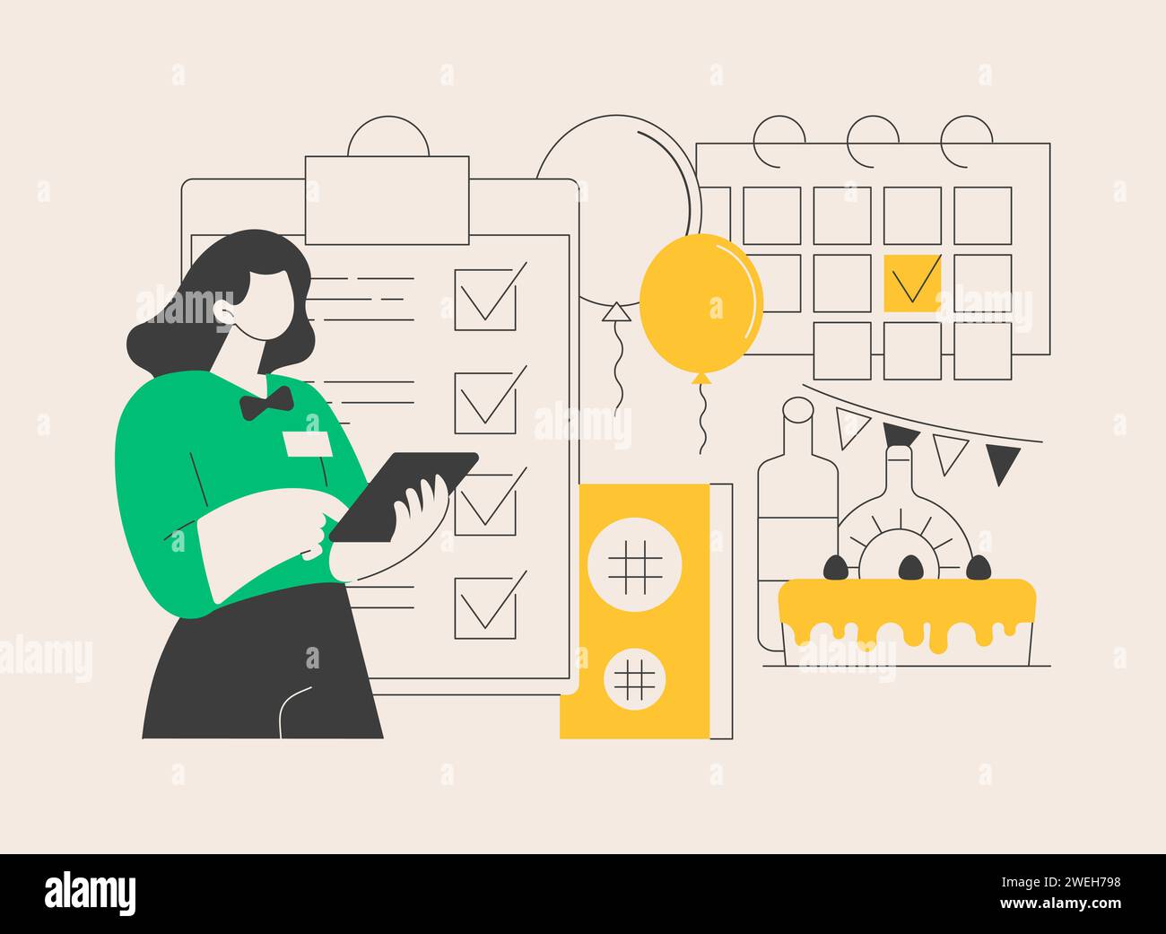 Illustration du vecteur de concept abstrait de gestion des événements. Illustration de Vecteur