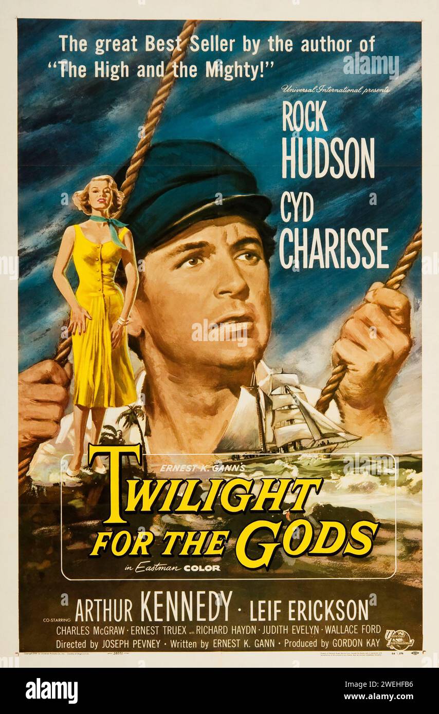 Twilight for the Gods (1958, affiche de cinéma) Rock Hudson, Cyd Charisse Banque D'Images