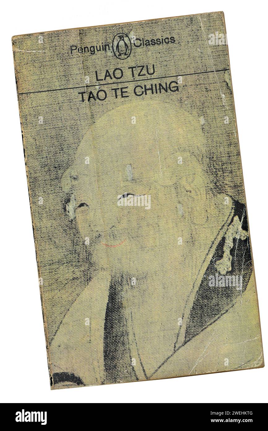 Lao Tzu - couverture du livre Toa te Ching. Studio mis en place sur fond clair / blanc Banque D'Images