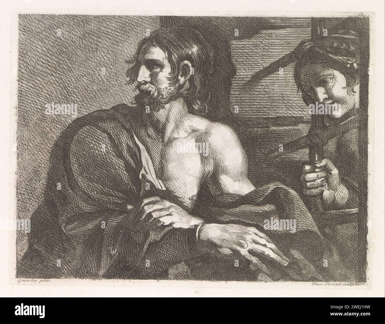 Saint Jean-Baptiste en prison visité par Salomé, 1804 imprimer Salomé rend visite à Jean-Baptiste en prison. Imprimer n° 18 à la page 10 dans l'album 'Raccolta di Soggetti Picturess', un Prentalbum avec 42 gravures numérotées sur 28 pages de Luigi Sabatelli (I) lui-même et des étudiants à sa conception. Papier gravant Jean le Baptiste en prison Banque D'Images Saint Jean-Baptiste en prison visité par Salomé, 1804 imprimer Salomé rend visite à Jean-Baptiste en prison. Imprimer n° 18 à la page 10 dans l'album 'Raccolta di Soggetti Picturess', un Prentalbum avec 42 gravures numérotées sur 28 pages de Luigi Sabatelli (I) lui-même et des étudiants à sa conception. Papier gravant Jean le Baptiste en prison Banque D'Images