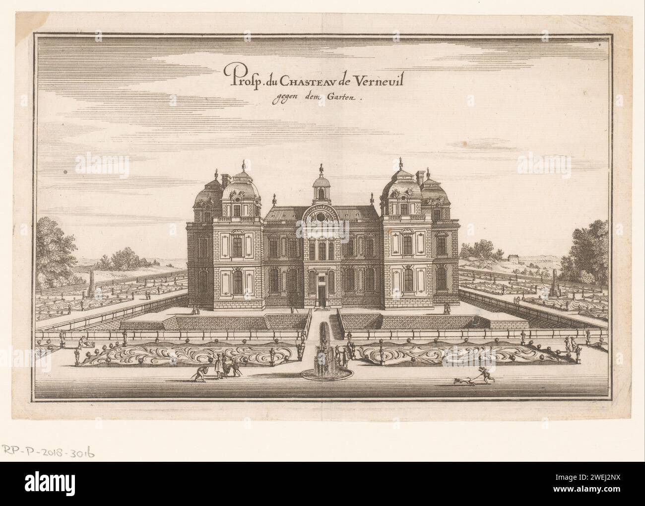 Gravure Originale Château De Tanlay Par Israël Silvestre - Épreuve De 1650 - Pièce Unique Faite Main