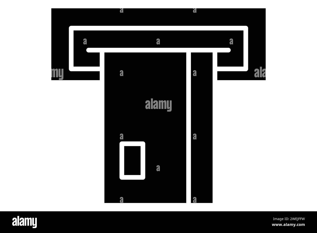 Icône distributeur automatique de billets. Icône associée à l'emplacement du distributeur automatique de billets. style d'icône solide. illustration de l'élément Illustration de Vecteur
