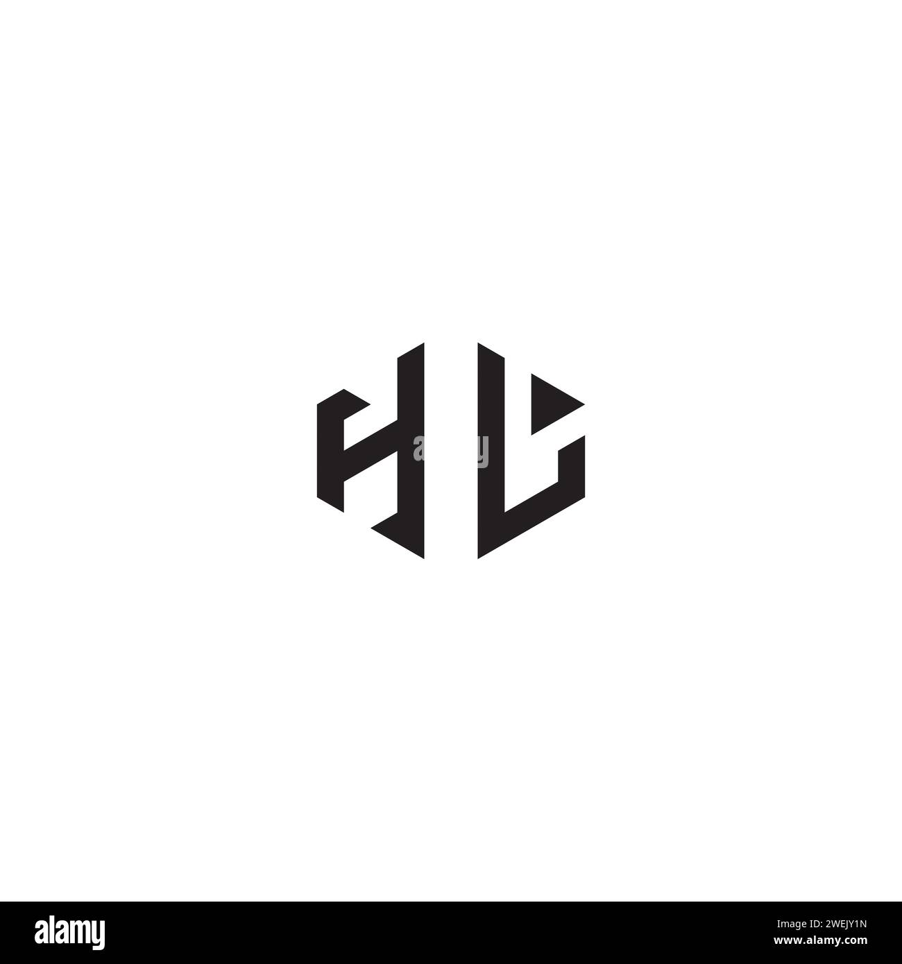 Concept abstrait HL dans un design professionnel de haute qualité qui imprimera bien sur tous les supports d'impression Illustration de Vecteur