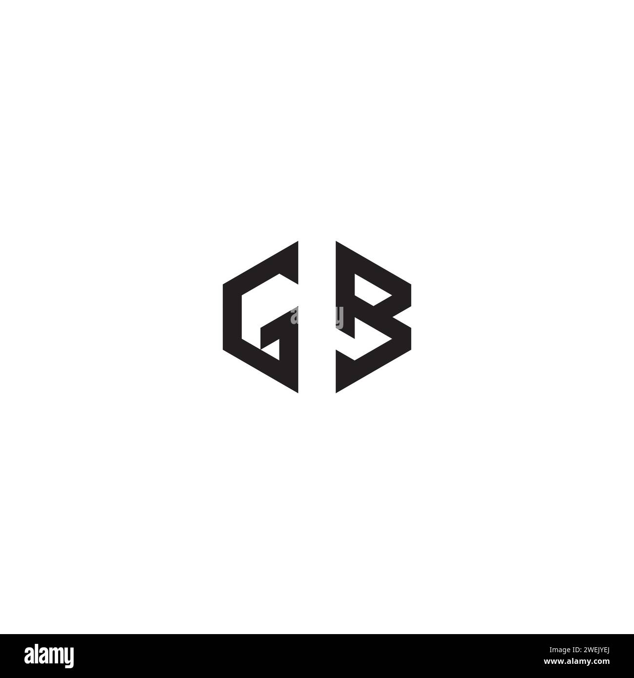 Concept abstrait GB dans la conception professionnelle de haute qualité qui imprimera bien sur tous les supports d'impression Illustration de Vecteur