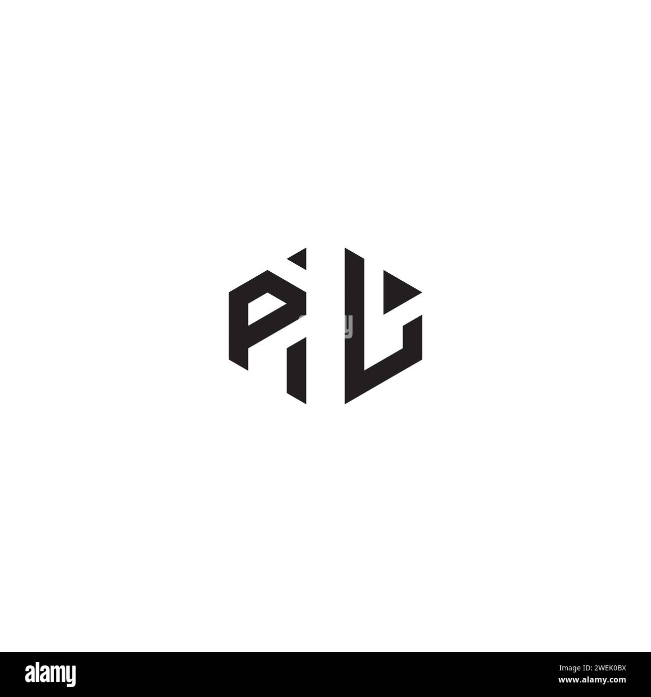 Concept abstrait PL dans un design professionnel de haute qualité qui imprimera bien sur tous les supports d'impression Illustration de Vecteur