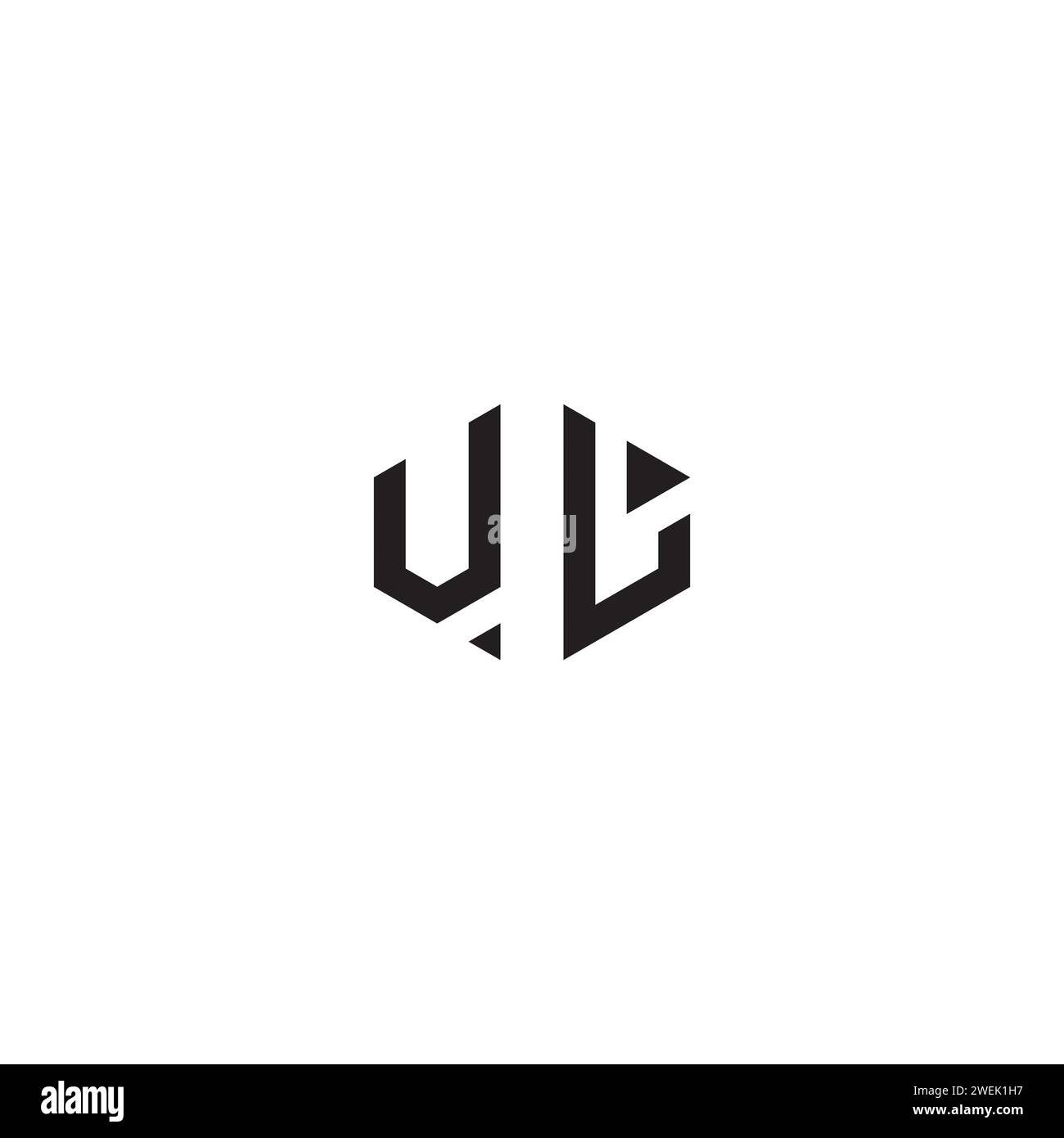 Concept abstrait UL dans la conception professionnelle de haute qualité qui imprimera bien sur tous les supports d'impression Illustration de Vecteur