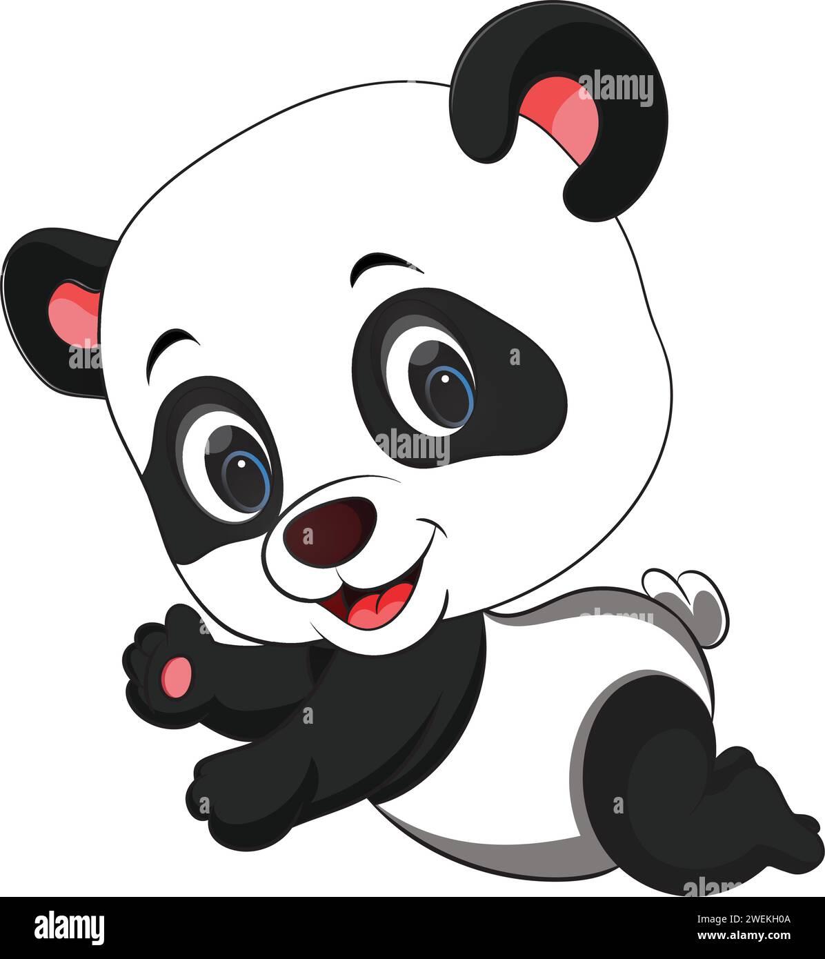 Vector Illustration Cute Baby panda personnage Illustration de Vecteur