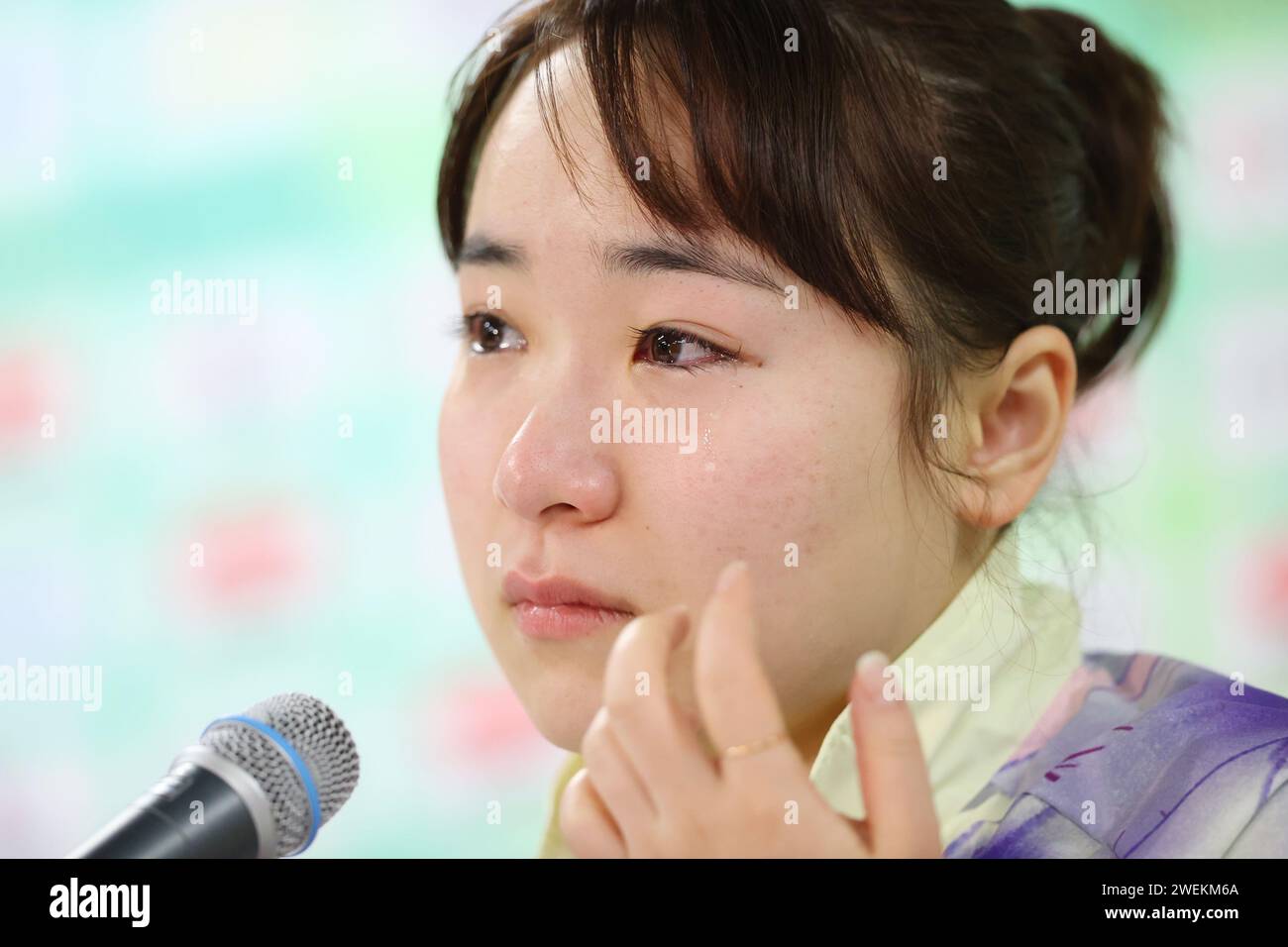 Tokyo Gymnasium, Tokyo, Japon. 26 janvier 2024. Mima Ito, 26 JANVIER 2024 - tennis de table : tous les Championnats du Japon de tennis de table 2024 en simple féminin au Tokyo Gymnasium, Tokyo, Japon. Crédit : YUTAKA/AFLO SPORT/Alamy Live News Banque D'Images