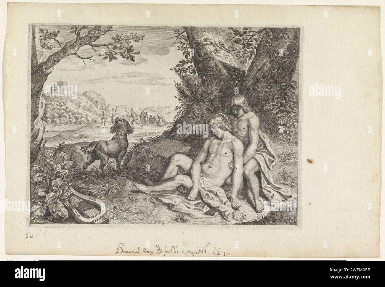Apollo Verzort Bleu. 1636 - 1670 impression en arrière-plan, Apollon ...