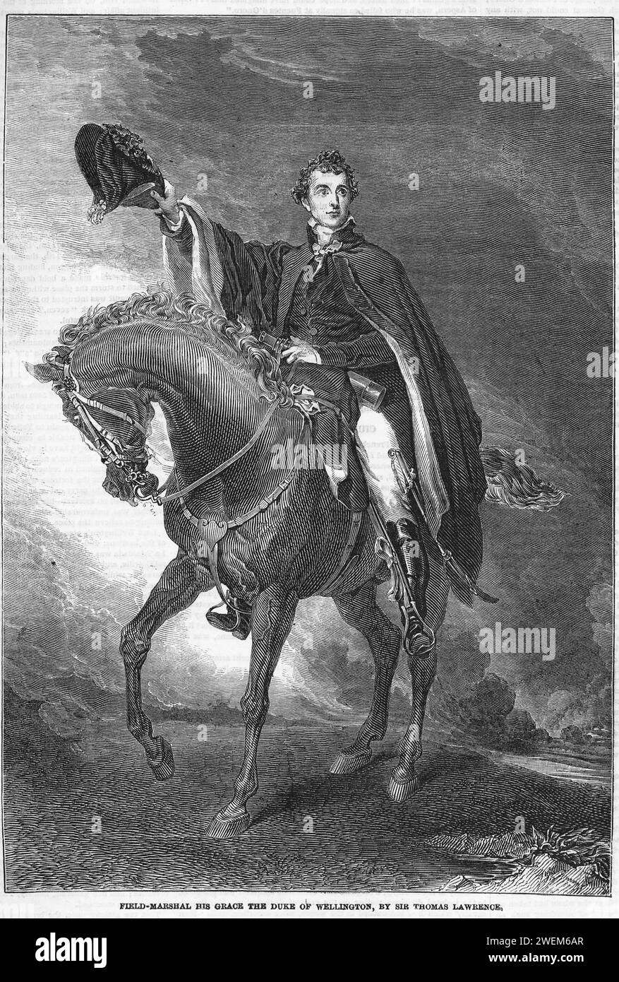 Le duc de Wellington et son cheval, Londres illustré les nouvelles juillet - décembre 1852 Banque D'Images